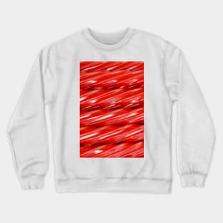 Red Licorice Rope Candy Photo Stripes Crewneck Sweatshirt